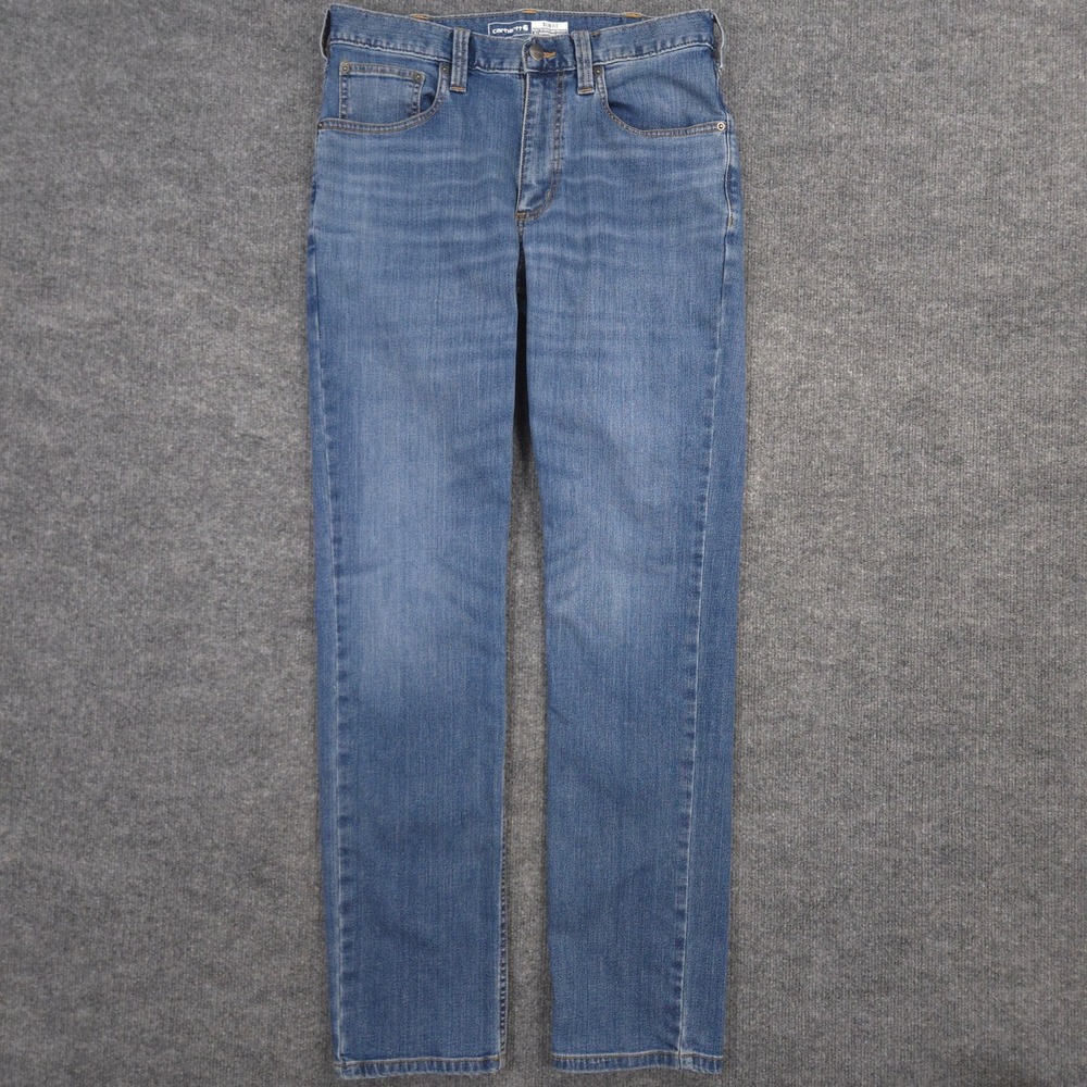 Carhartt Jeans Mens 32X34 Blue Slim Tapered Rugged Flex Work Medium Wash Denim